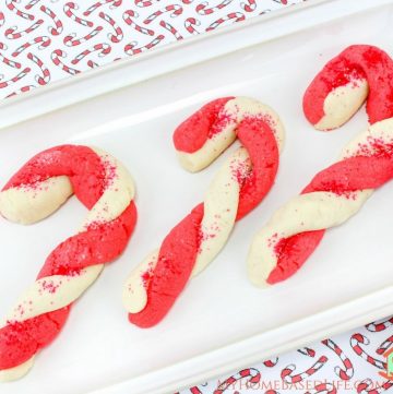 Candy Cane Christmas Sugar Cookies