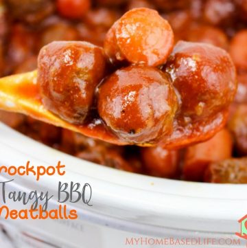 Crockpot Tangy BBQ Meatballs- fb