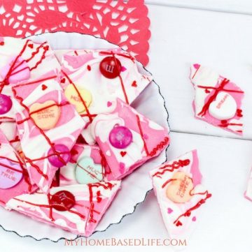 If you are in need of a simple and easy dessert option my Valentine's Day Bark recipe is it. It is ready in just minutes and sure to be a hit with everyone. #valentinesday #recipe #tasty #chocolate #dessert #myhomebasedlife #valentinesdayrecipe | Bark Recipe | Dessert Recipe | Valentine's Day Dessert | Valentine's Day Bark |
