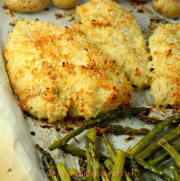 As a busy parent, let dinner be quick and easy. This Garlic Parmesan Chicken Recipe is everything you could ask for in a sheet pan recipe. #sheetpanrecipe #dinner #busyfamilymeal #chicken #myhomebasedlife | Sheet Pan Recipes | Easy Weeknight Dinner Ideas | Dinner Ideas | Chicken Recipes |