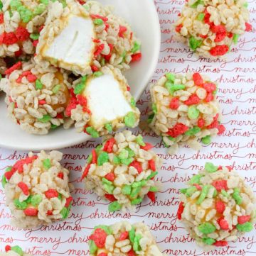 caramel marshmallow treats for Christmas