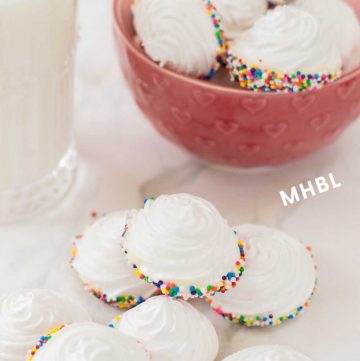sprinkle dipped meringue cookies
