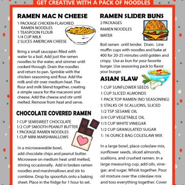 cheap recipes using ramen