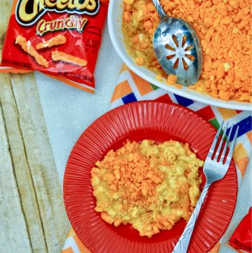 crunchy Cheeto baked Mac and cheese