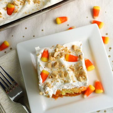 fall poke cake candy corn recipe