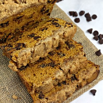 pumpkin chocolate chip streusel bread