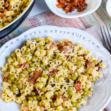 pasta and peas with bacon recipe ready in under 20 minutes